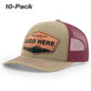 Khaki/Burgundy