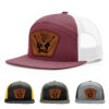 Burgundy/White