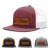 Burgundy/White