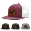 Burgundy/White