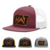 Burgundy/White
