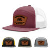 Burgundy/White