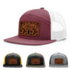 Burgundy/White