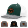 Dark Green/White/Heather Grey