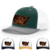 Dark Green/White/Heather Grey