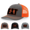 Charcoal/Orange
