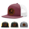 Burgundy/White
