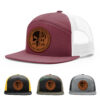 Burgundy/White