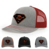 Light Heather Grey/Red