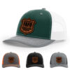 Dark Green/White/Heather Grey