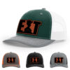 Dark Green/White/Heather Grey