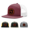 Burgundy/White